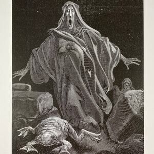 Dore, Shriek of Timidity, Corpse Candles, Illustration, Print, ~ 240707-WH 292